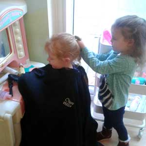 Playing hairdressers
